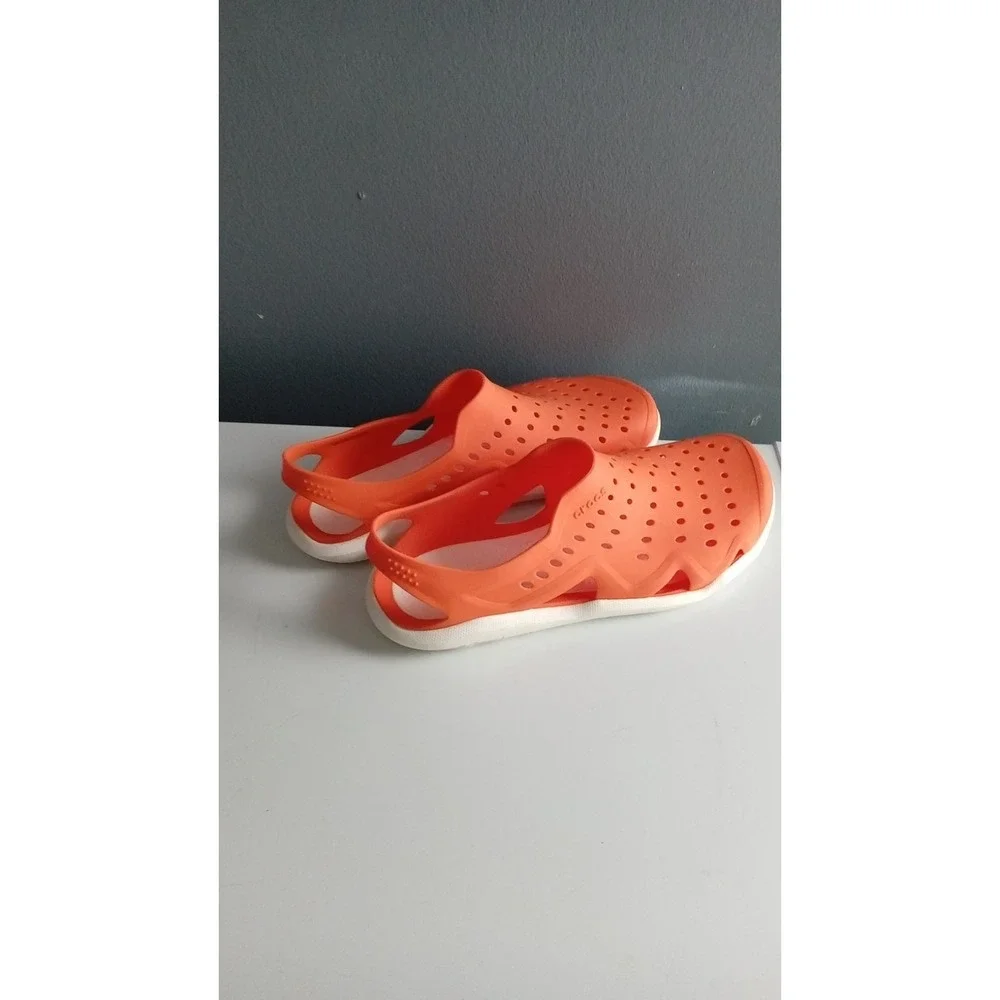Orange Clogs Sandals Slip On Water Shoes Beach Pool Summer Comfort
